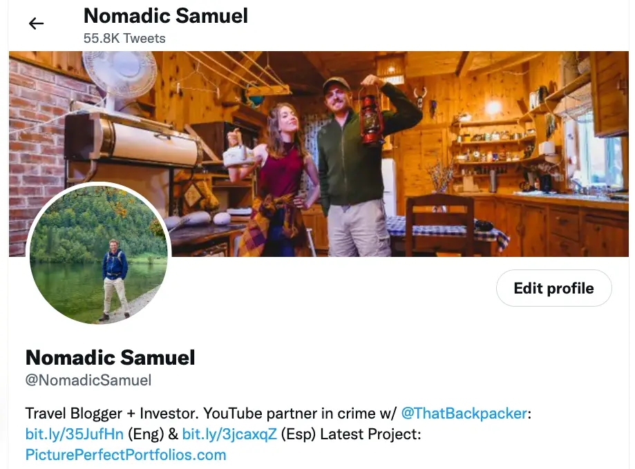 Nomadic Samuel Twitter Profile 