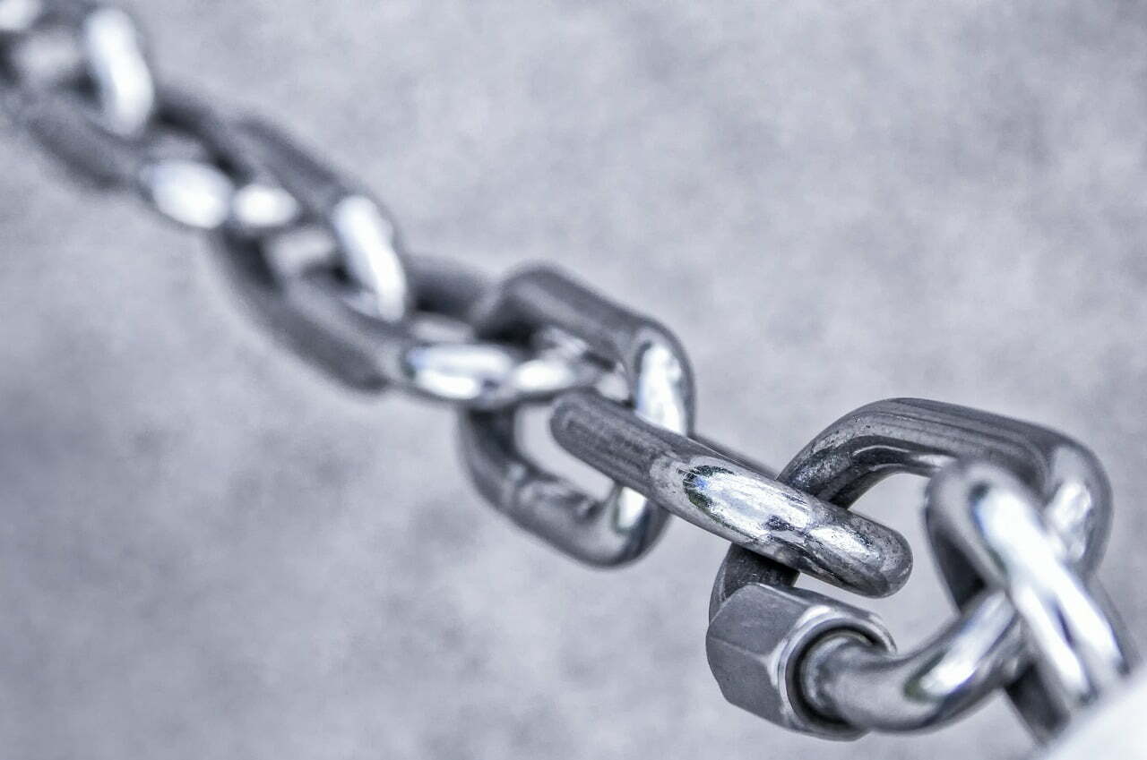 Chain metal linking together