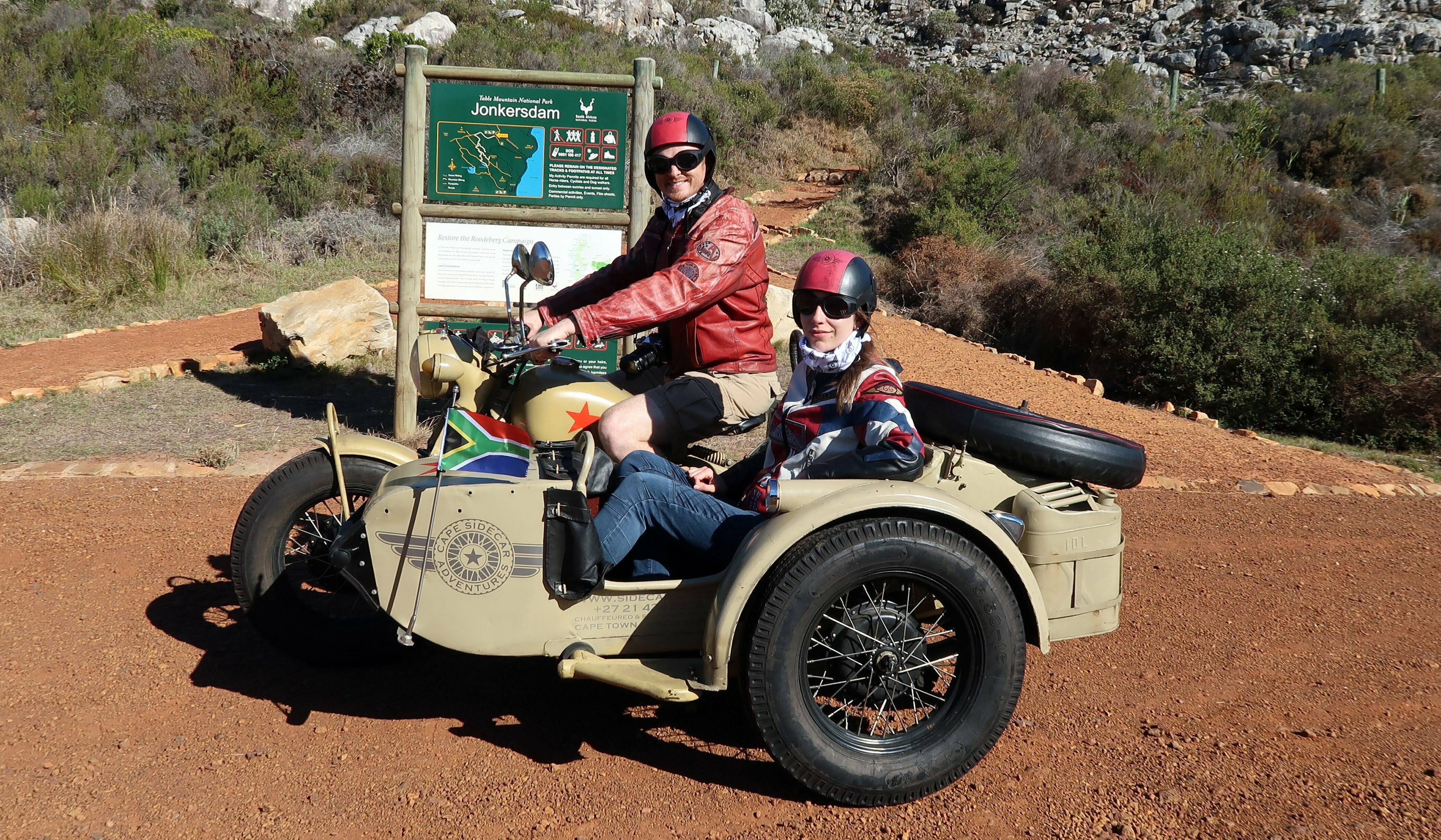 Cape Town sidecar motorcycle tour we did in South Africa on one of two visits to the country
