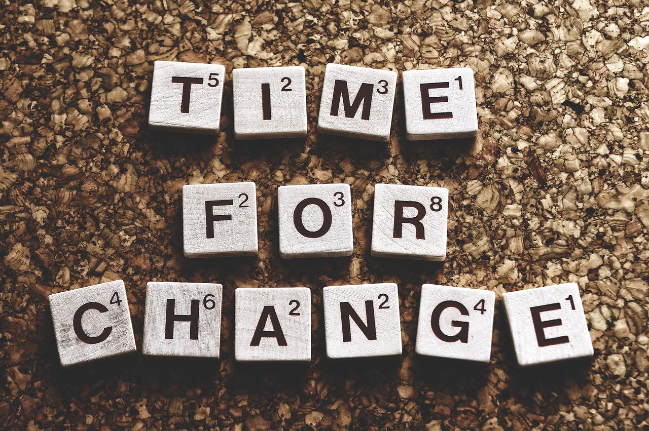 Time For Change Spelled Out