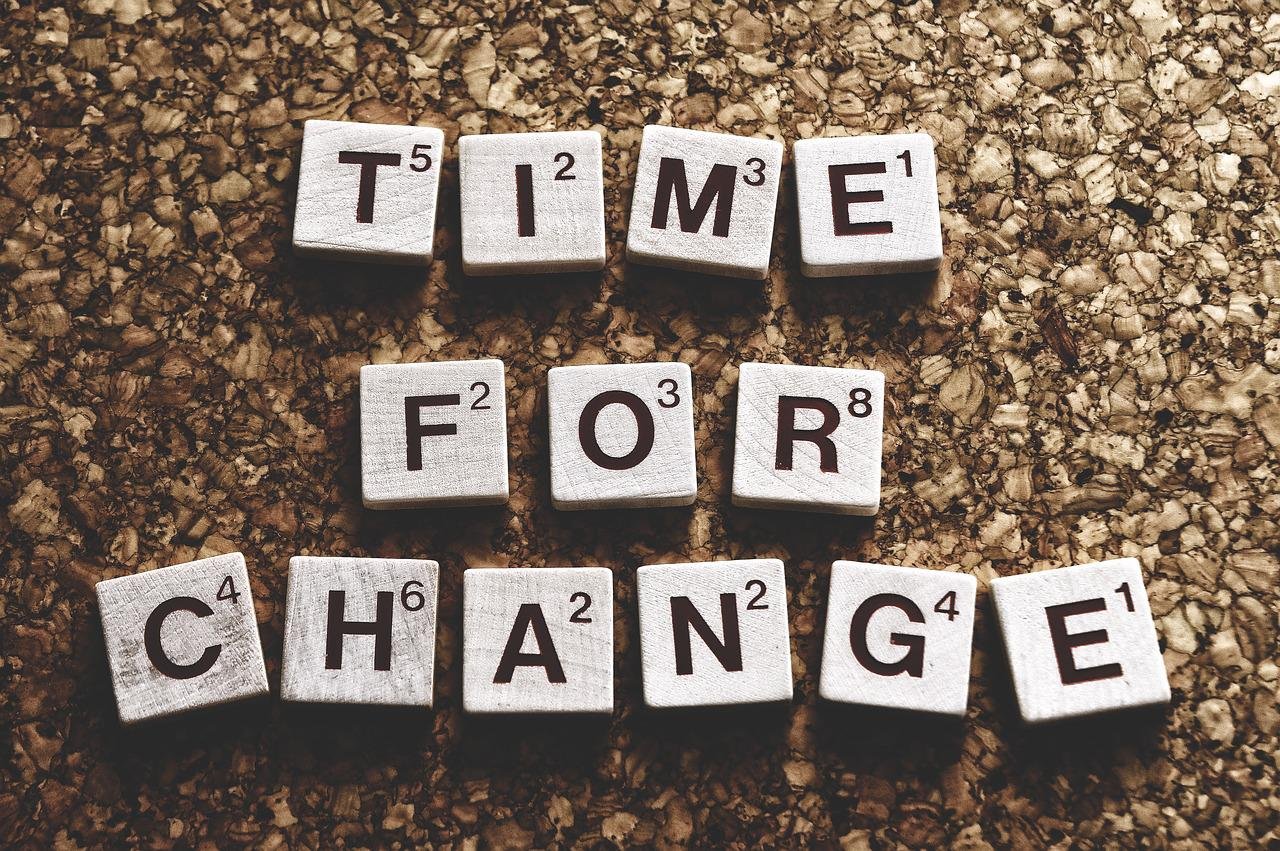 Time For Change Spelled Out