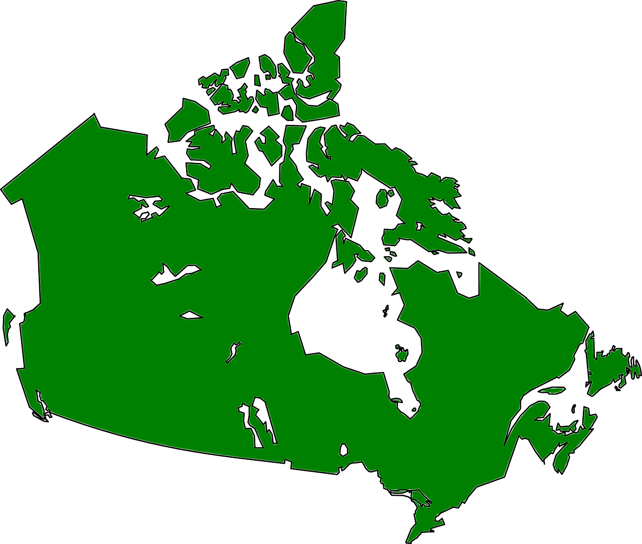 Vast territory of Canada 