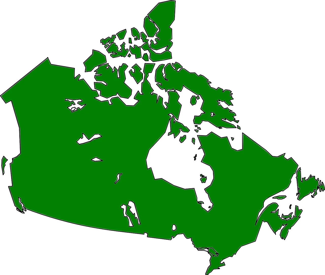 Vast territory of Canada 