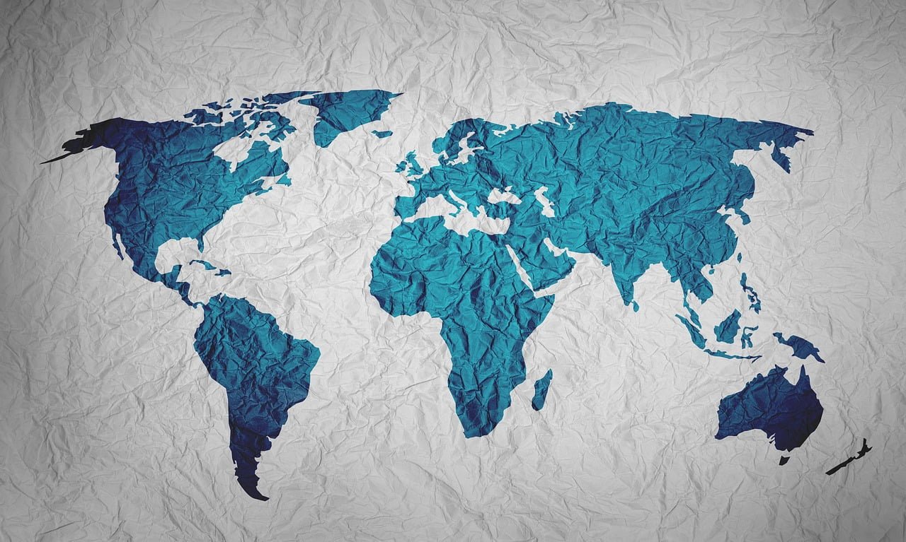 Map Of The World highlighting global investing plan