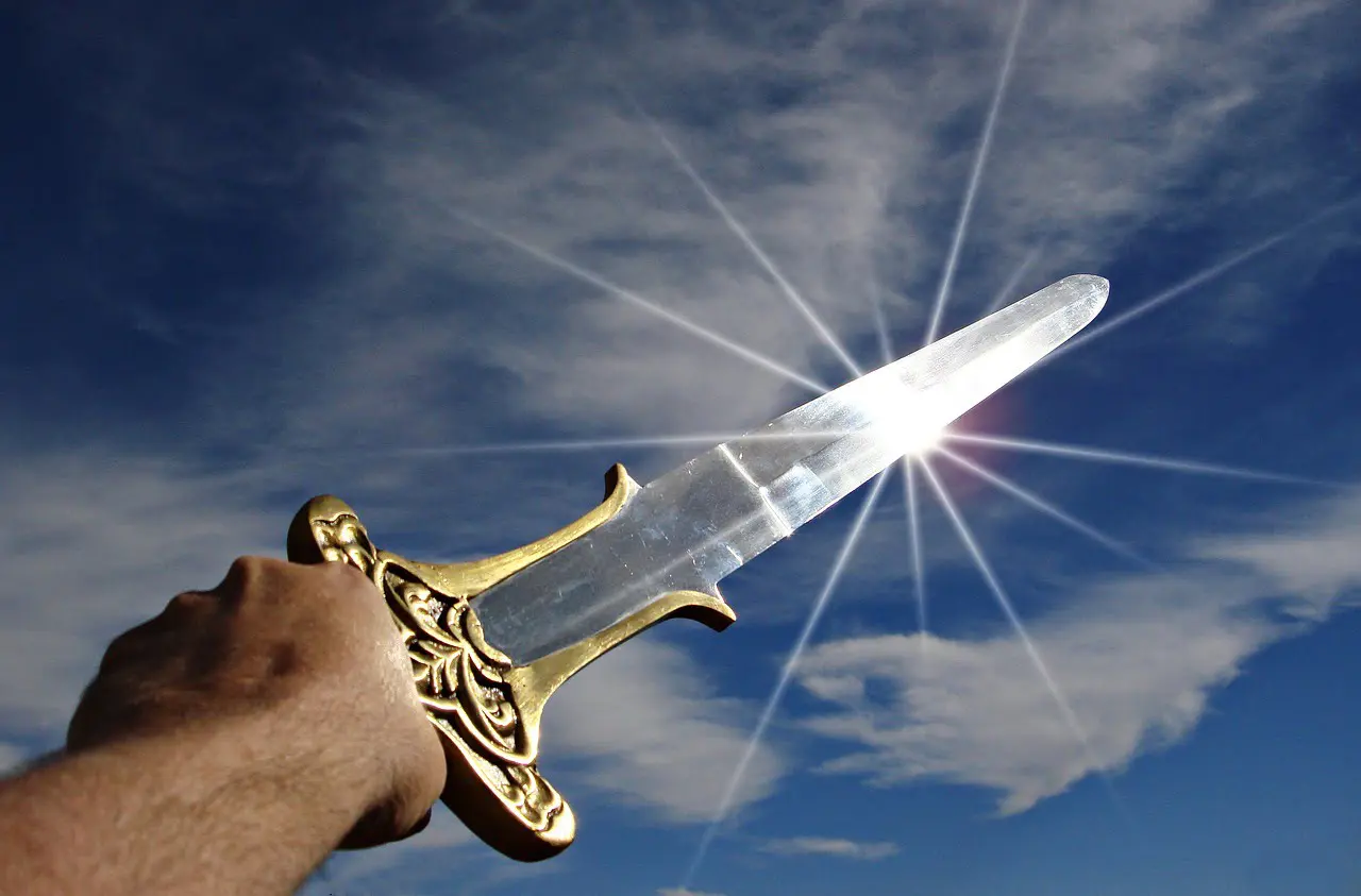 Sword representing going into battle as an investor with what you have to work with Sword representing going into battle as an investor with what you have to work with
