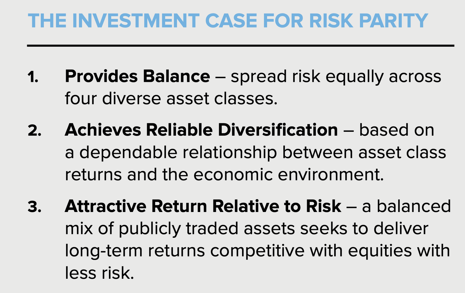 The Investment Case For Risk Parity