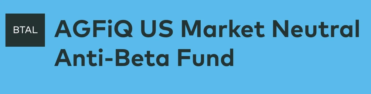 BTAL ETF AGFiQ US Market Neutral Anti-Beta Fund known in Canada at QBTL.TO ETF Logo 