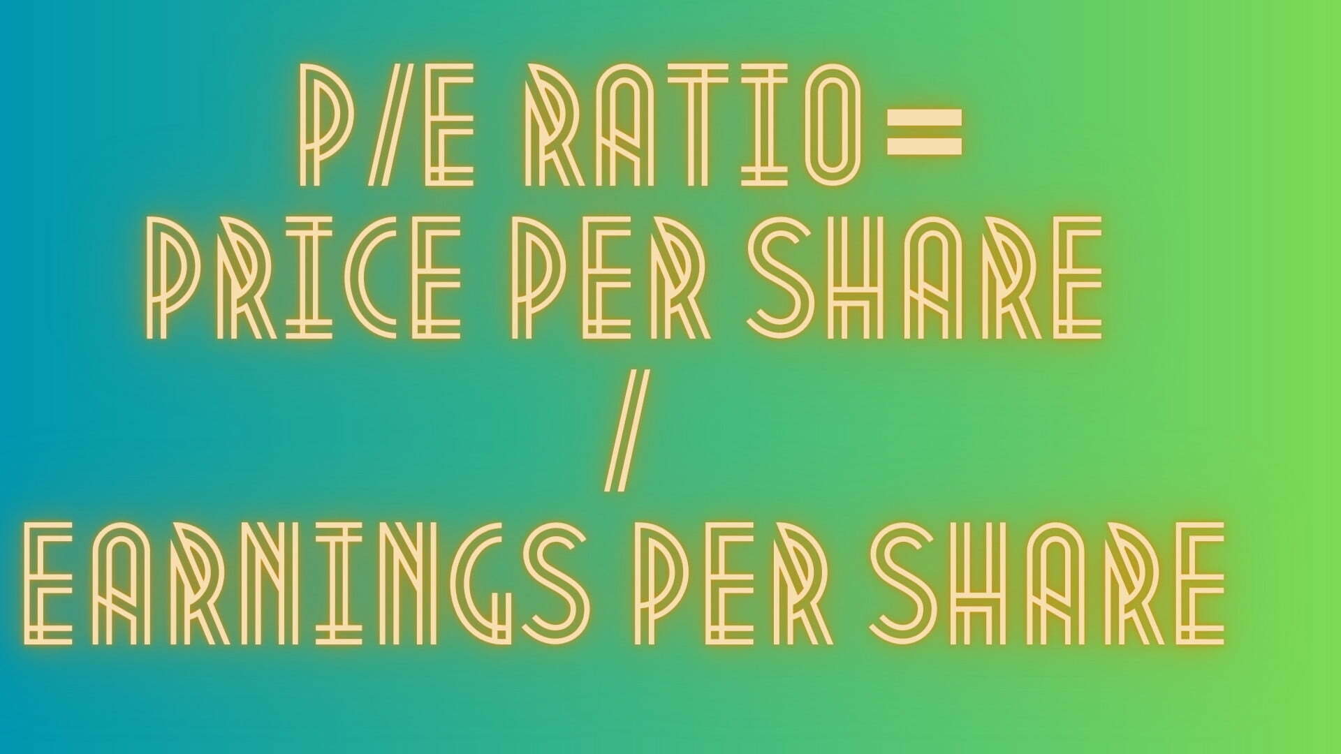 Price To Earnings Formula: P/E Ratio = Price Per Share / Earnings Per Share How To Calculate The P/E Ratio
