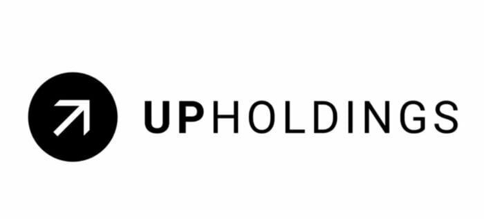 Upholdings Investments with Robert Cantwell Logo With Arrow Pointing upwards towards growth 
