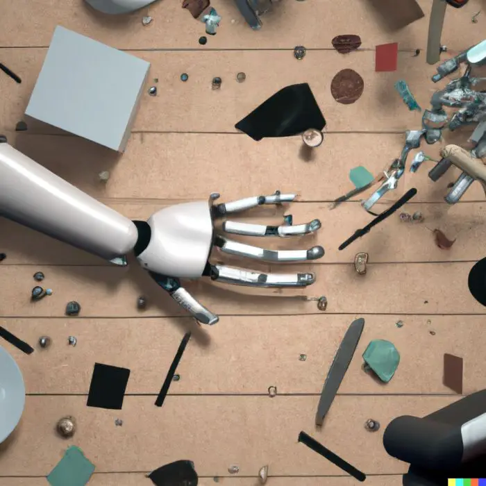Managed Futures robot hand helping to sort through risk 