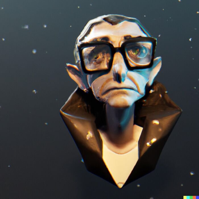 The Dorky Contrarian Investor With Thick Glasses and A Frown 