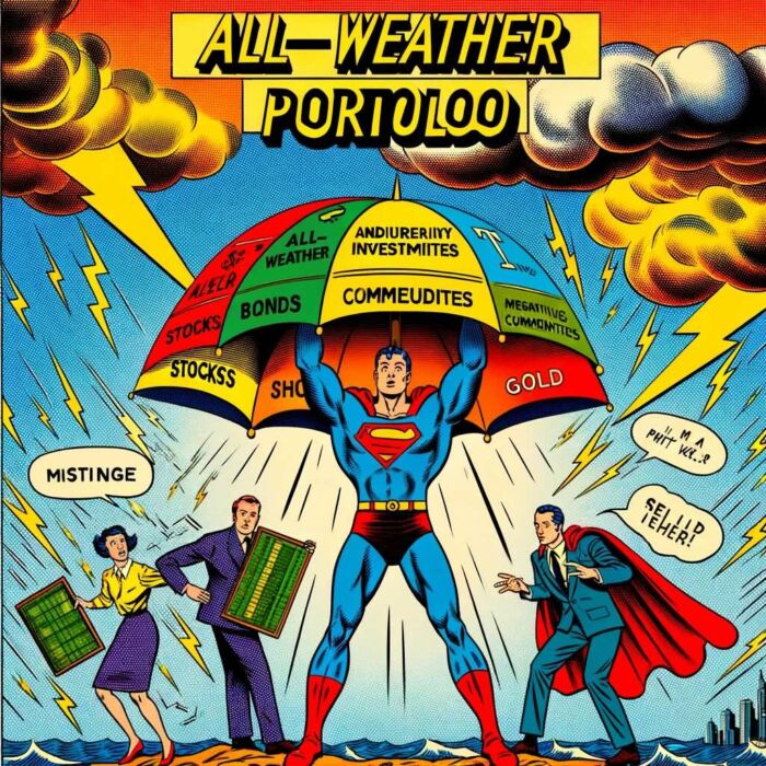 All-Weather Portfolio: The Protective Shield in Market Storms - digital art 