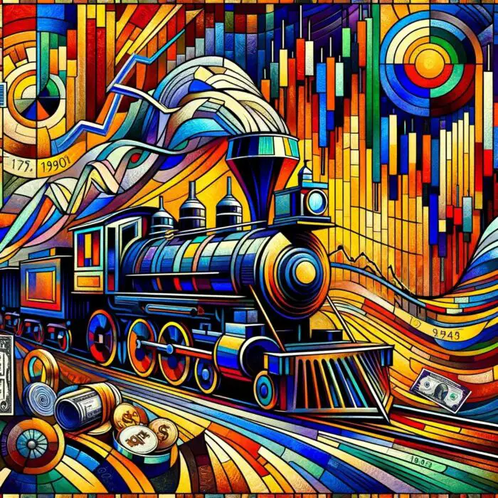 Analysis of Current Major Players in the Railroad Stock Market - Digital Art 