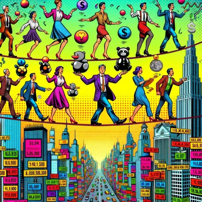 Balancing Your Portfolio Is Like Walking A Tightrope  - digital art 