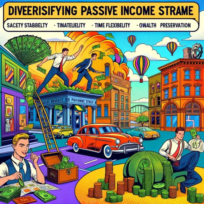 Benefits of diversifying income sources with passive income streams - digital art 