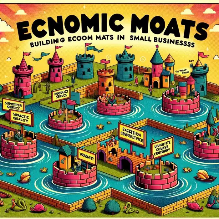 Building Economic Moats in Small Businesses - digital art 