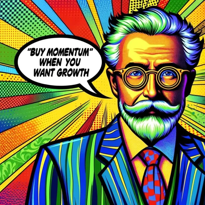 Momentum is what you should buy when you want to buy growth - digital art 