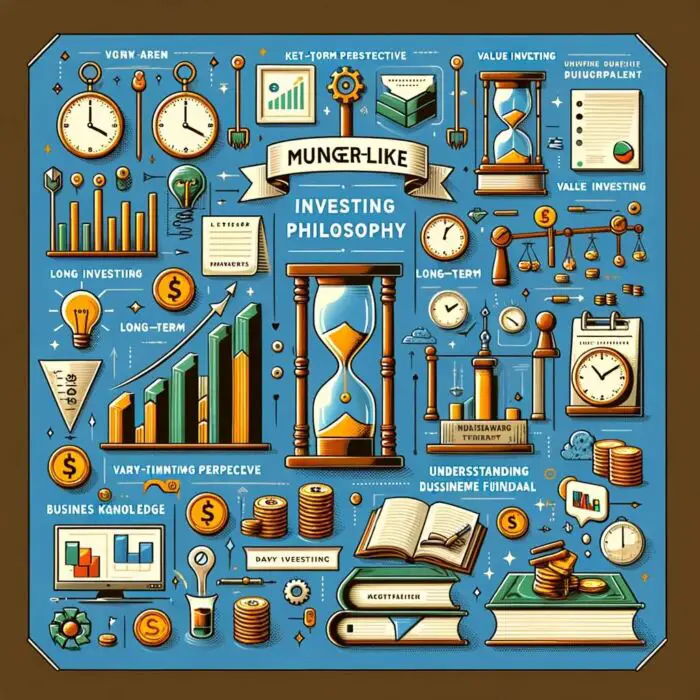 Charlie Munger Investing Philosophy Infographic - Digital Art 