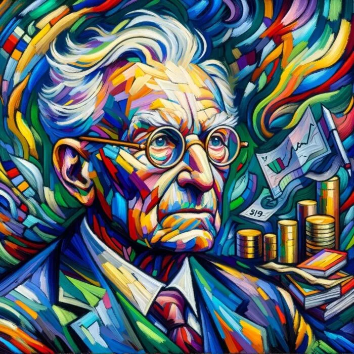 Charlie Munger simplicity and patience in his investing approach for ultimate success - digital art 