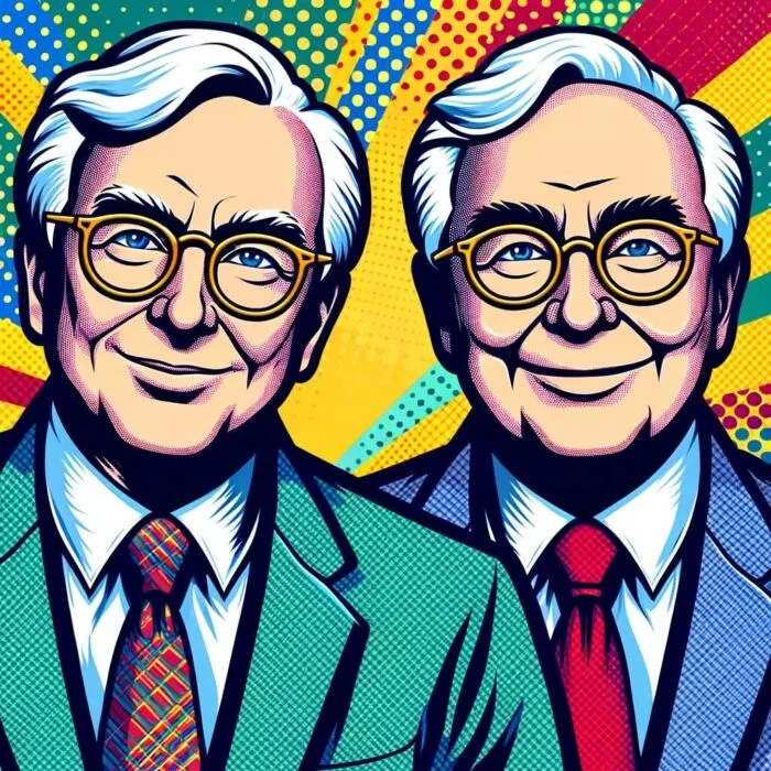 Charlie Munger In His Role in Berkshire Hathaway and His Partnership with Warren Buffett - Digital Art 