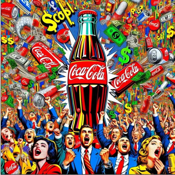 Coca-Cola as a great investment by Warren Buffett - digital art 