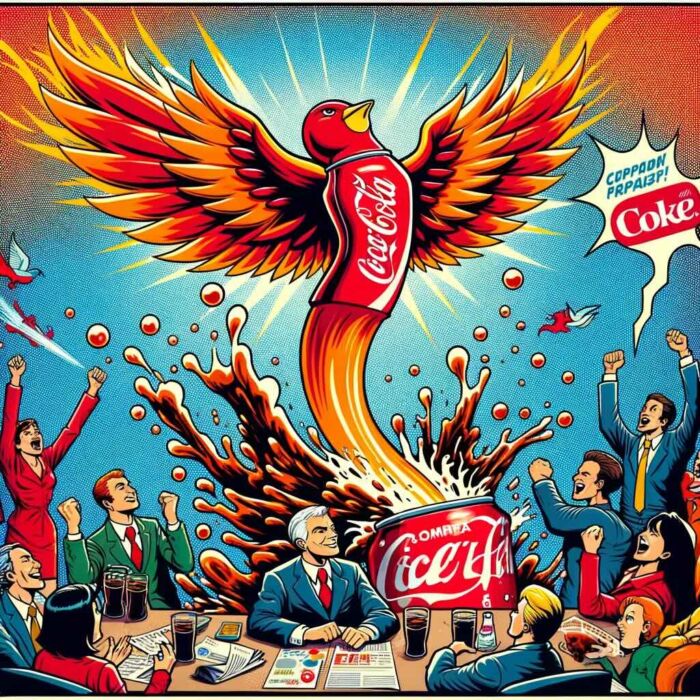 Coca-Cola Rising From The Ashes - digital art 