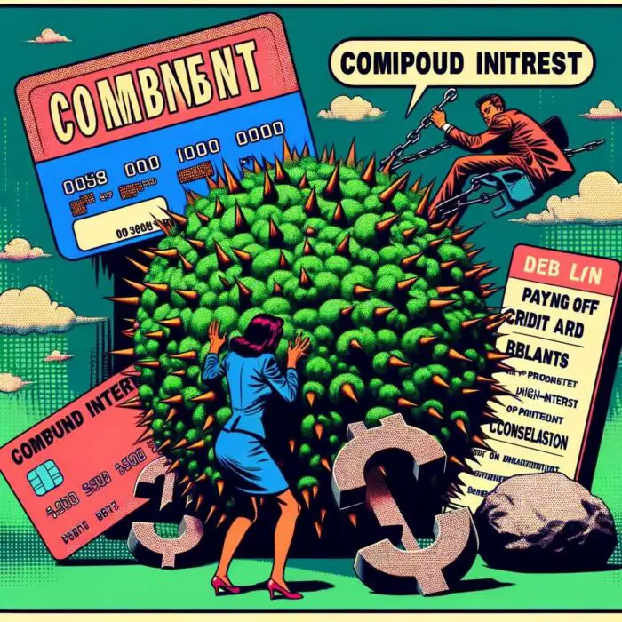 Compound Interest and Debt: The Flip Side: How compound interest works on loans - digital art