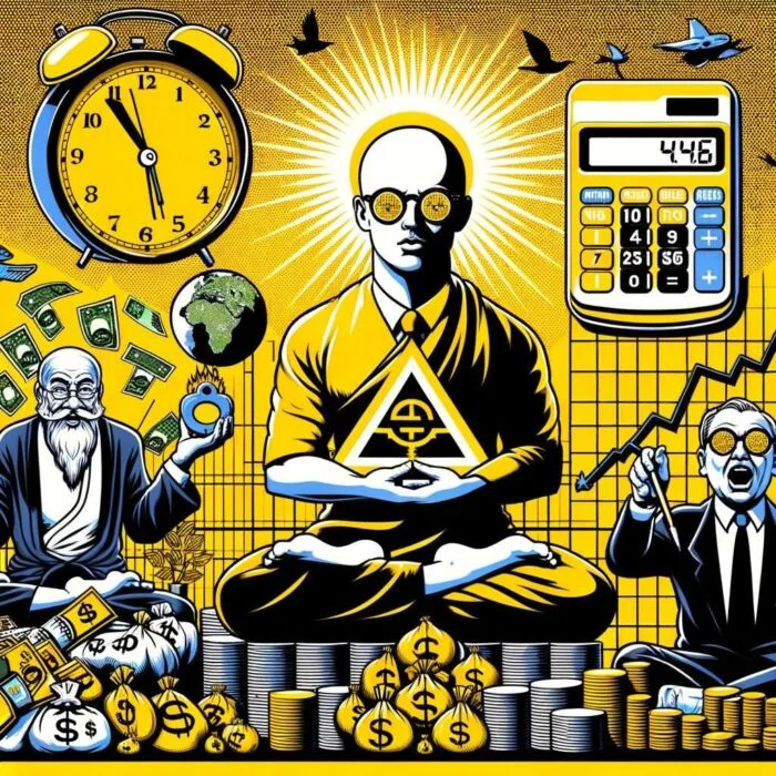 dash of patience, discipline, and an unerring faith in the power of compounding as does Warren Buffett - digital art 