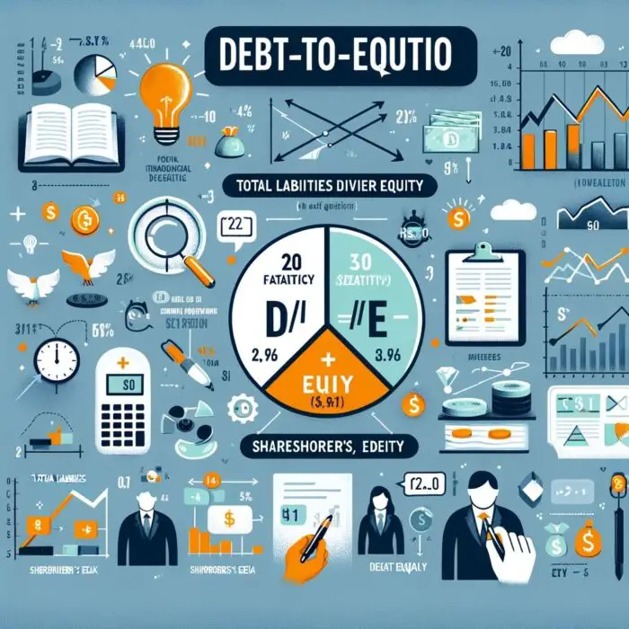 Debt-to-Equity (D/E) Ratio Infographic - Digital Art 
