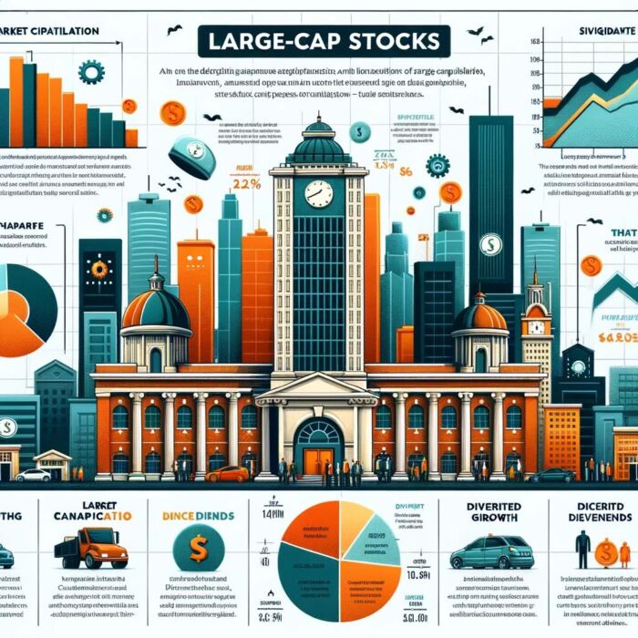 Definition and characteristics of large-cap stocks - digital art 