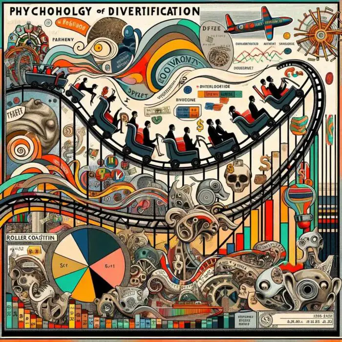 Psychology Of Diversification Roller Coaster Ride For Investors - Digital Art 