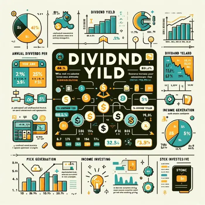 Dividend Yield Ratio Infographic For Investors - Digital Art 