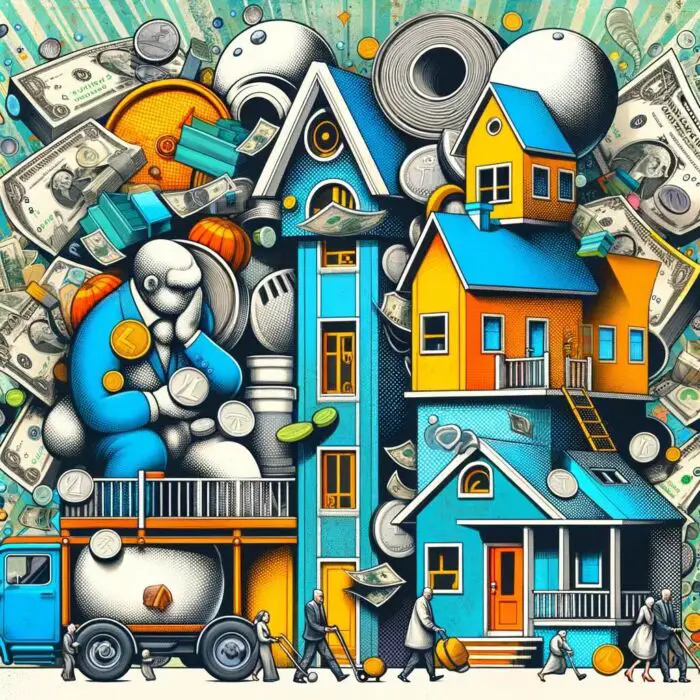 Downsizing Housing and Associated Costs - digital art 
