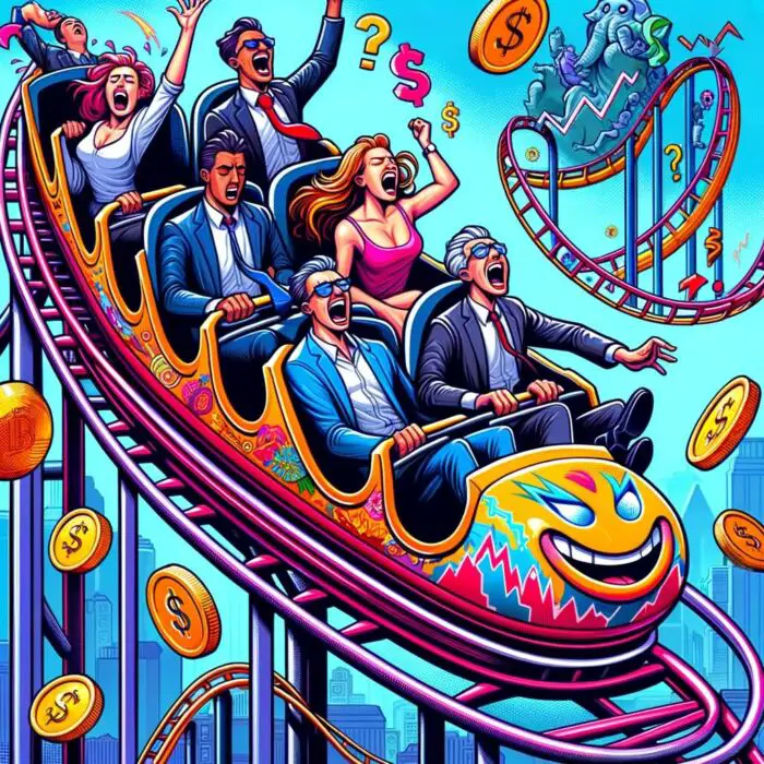 Emotional Rollercoaster Ride Of Investing - Digital Art 