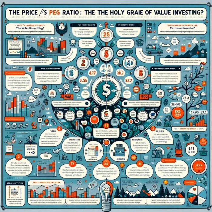 Explanation of PEG Ratio Formula Infographic - Digital Art 