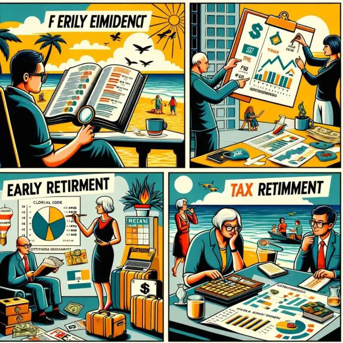 FIRE and Tax Optimization: Navigating Your Early Retirement - digital art 
