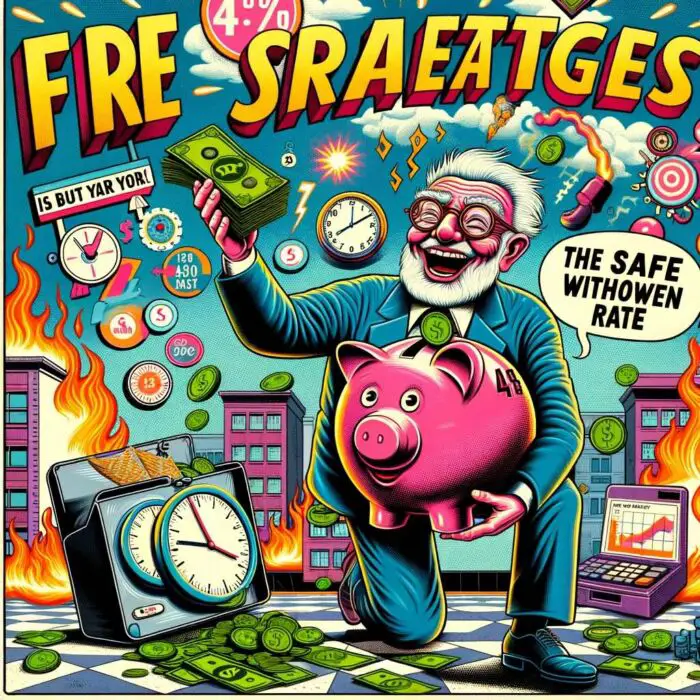 FIRE Strategies and Approaches: The 4% Rule and safe withdrawal rate - digital art 