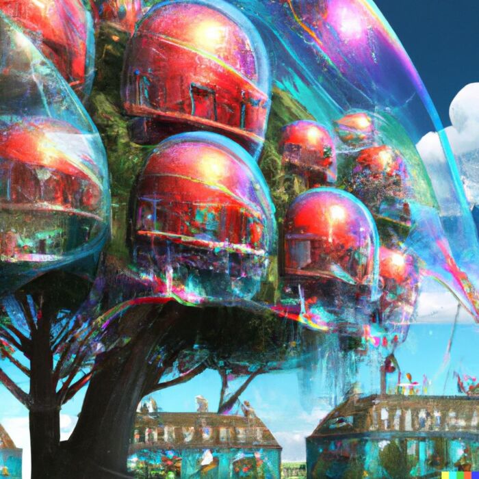 Giant Housing Bubble Global Problem - Digital Art 