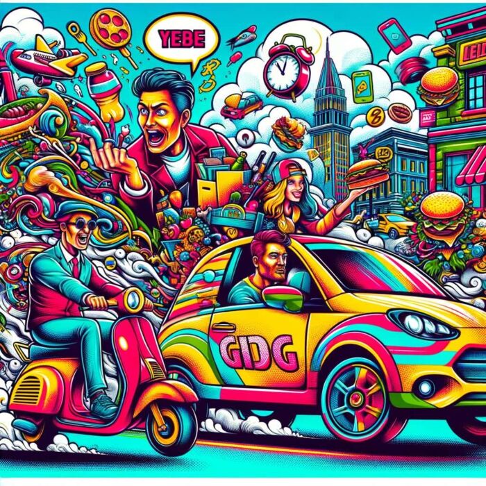 Gig Economy: Rideshare Driving, Food Delivery, etc. - digital art 