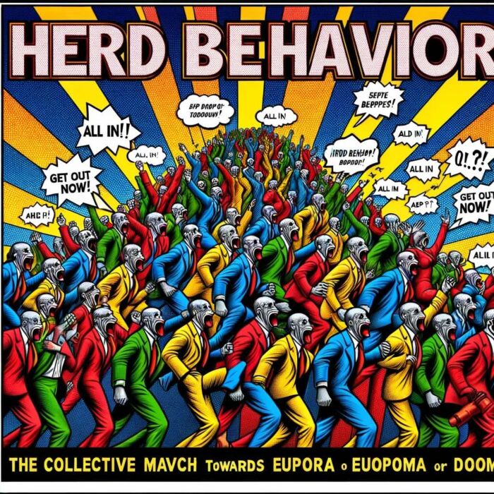 Herd Behavior: The Collective March Towards Euphoria or Doom - Digital Art 