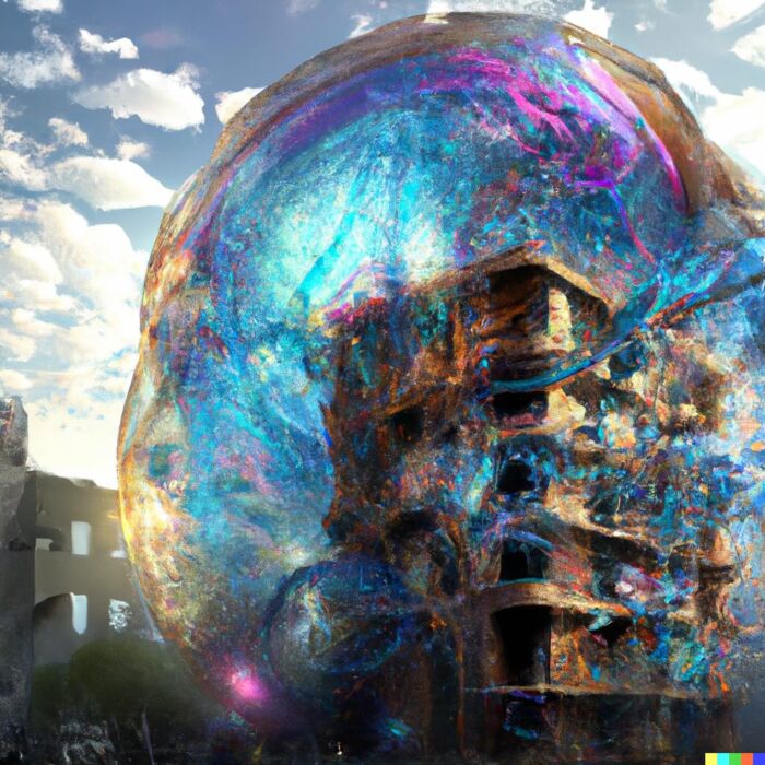 Housing Bubble High Ratio of House Price to Rent or Income - Digital Art 