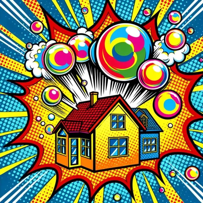 Housing Bubble About To Violently Burst - Digital Art 