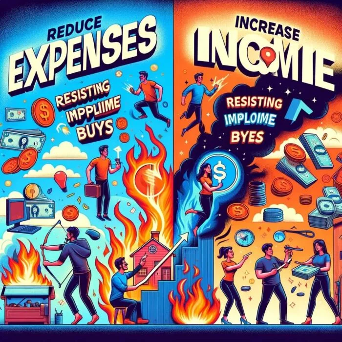 How to Reduce Expenses and Increase Income - digital art 