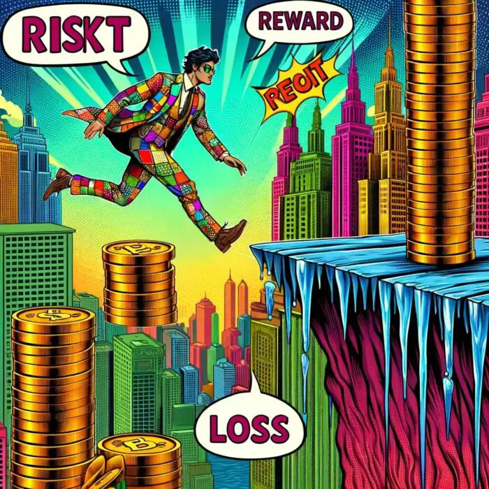 As investors we'll often jump at rewards while often ignoring risk - digital art 