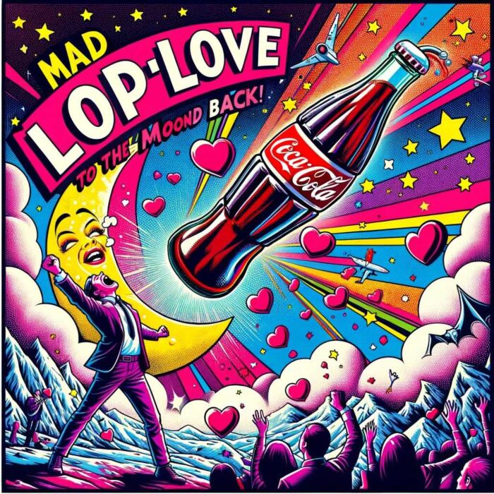 Mad Love For Coca-Cola To The Moon And Back - digital art 