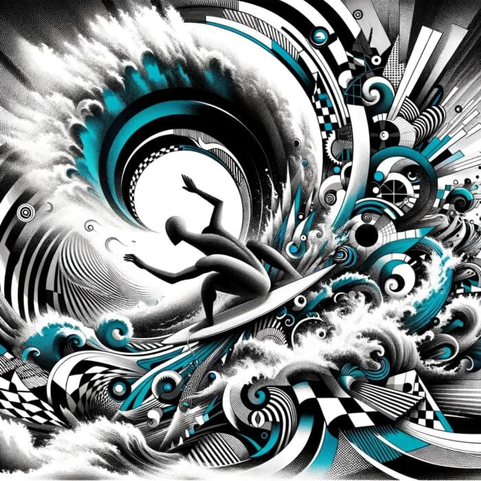 Momentum Investing Is Like Riding A Huge Wave That A Surfer Is On - Digital Art 