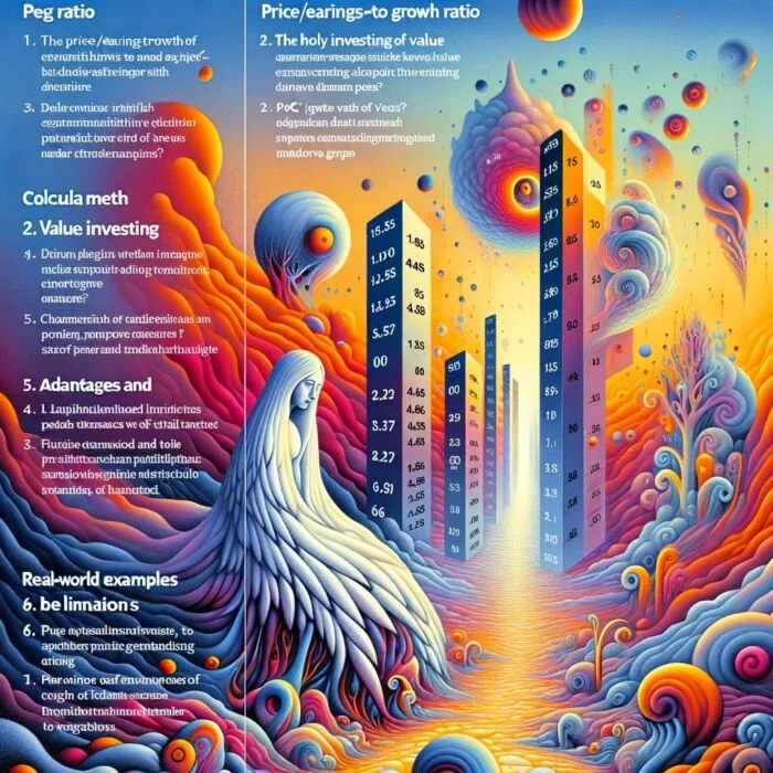 PEG Ratio as a Key Component in Value Investing Infographic - Digital Art 