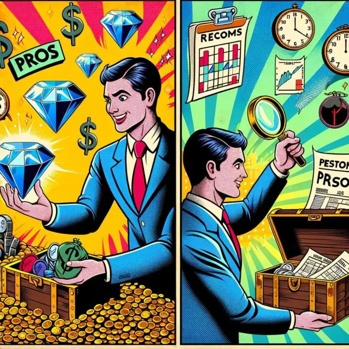 Pros and Cons of Value Investing - digital art 