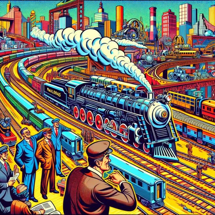 Railroads As A Backbone Industry - digital art 