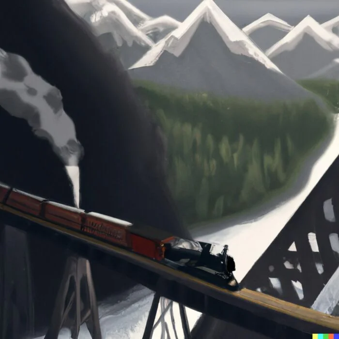 Risks and Considerations in Railroad Investment - Digital Art 